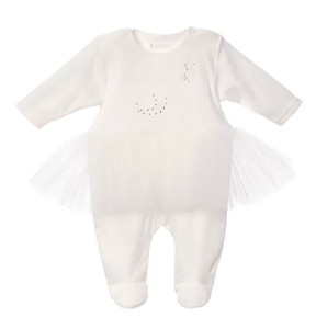 Babygrow with tulle skirt CARMEN, Ivory