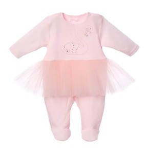 Babygrow with tulle skirt CARMEN, Pink