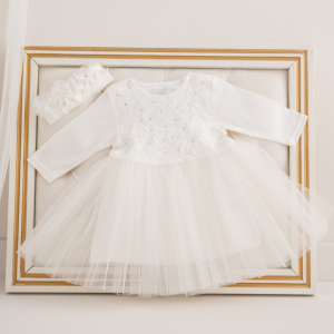 Dress L/S PEREŁKA ivory