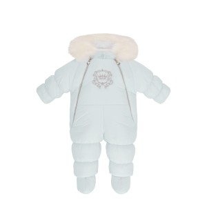 Snowsuit blue faux fur