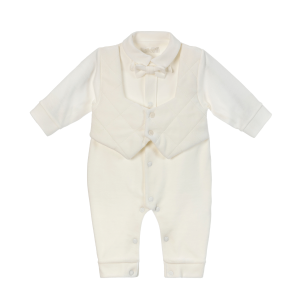Babygrow velvet HENRY ivory