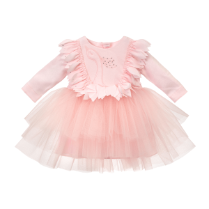 Dress long sleeve pink GLORIA