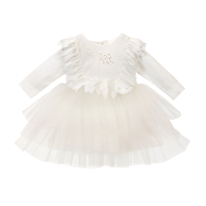 Dress long sleeve ivory GLORIA 