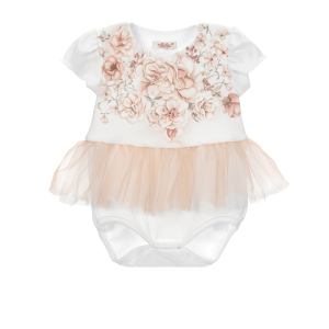 Bodysuit with tulle skirt beige  MIRELLA