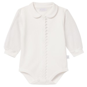 Body with tulle sleeves ivory ELENA