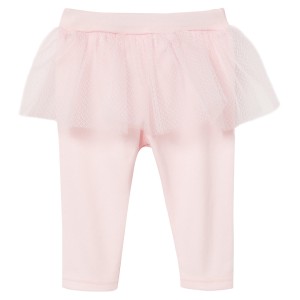 Leggings with skirt pink ELENA 