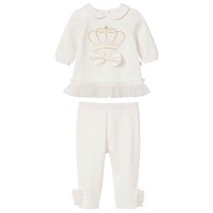 Set (t-shirt and leggings) PRINCESS Ivory