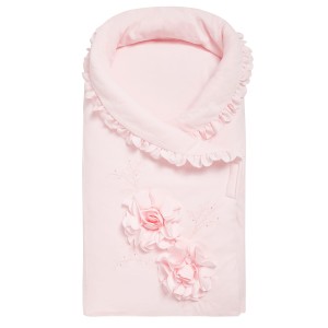 Pink velvet baby nest MANUELA