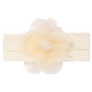 Beige headband with tulle flower, ZOYA