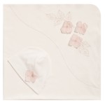 Komplet otulacz i czapka TINA, ivory