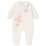 Pajac z kołnierzykiem i kwiatami TINA, ivory