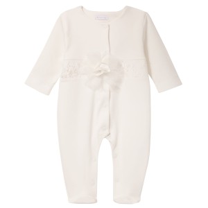 Babygrow with lace ELIF, ivory
