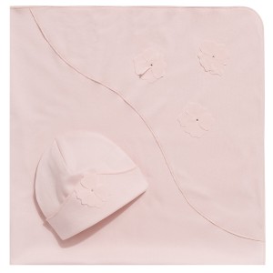Set (swaddle and hat) CARLA Pink