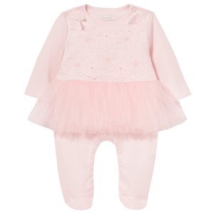 Babygrow with tulle CARLA Pink