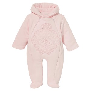 Cotton pramsuit pink BAMBINI