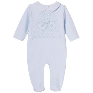 Babygrow with collar, blue,  BAMBINI 