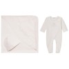 Set 3 pcs (babygrow, hat, swaddle), ivory, BAMBINI