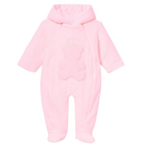 Velour pramsuit TEDDY Pink