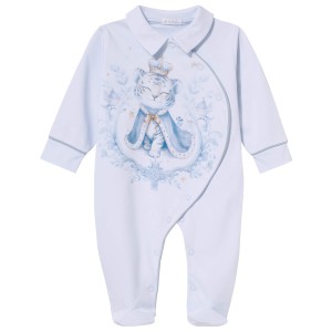 Babygrow unzipped with collar ASIM Blue