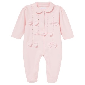 Cotton  Babygrow with Collar – Pink HANNA