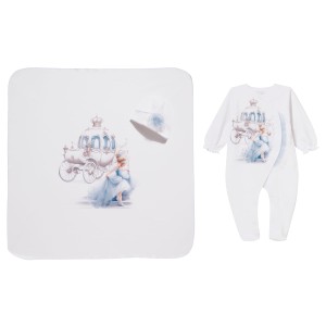Set 3 pcs (babygrow, hat, swaddle) BOX ARABELLA
