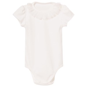 Bodysuit  with tulle collar IVORY