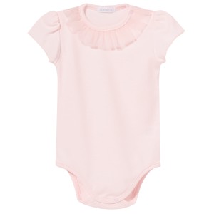 Bodysuit  with tulle collar PINK