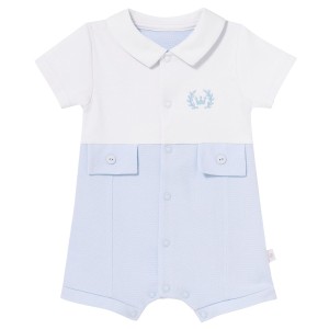 Shorty Babygrow JEREMY WHITE/BLUE