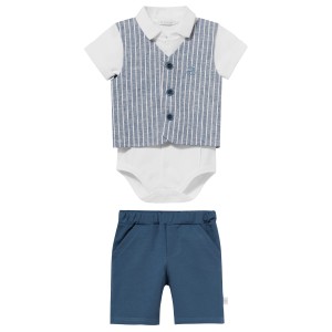  Set 3 pcs (bodysuit s/s, vest, shorts) JAKE Jeans